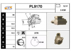 SNRA PL9170 starteris