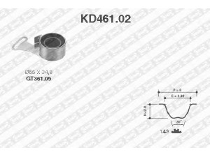 SNR KD461.02 paskirstymo diržo komplektas 
 Techninės priežiūros dalys -> Papildomas remontas
CDU3558, LHP10015, CDU3558, LHP10015