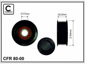 CAFFARO 80-00 kreipiantysis skriemulys, V formos rumbuotas diržas 
 Diržinė pavara -> V formos rumbuotas diržas/komplektas -> Laisvasis/kreipiamasis skriemulys
1117009, 1128896, 117009, XS 7E 19A21 6BB