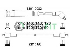 PROFIT 1801-0082 uždegimo laido komplektas 
 Kibirkšties / kaitinamasis uždegimas -> Uždegimo laidai/jungtys
12121705623, 12121710591, 12121710662