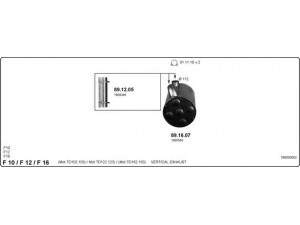 IMASAF 586000002 išmetimo sistema 
 Išmetimo sistema -> Išmetimo sistema, visa