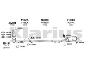 KLARIUS 631380E išmetimo sistema 
 Išmetimo sistema -> Išmetimo sistema, visa