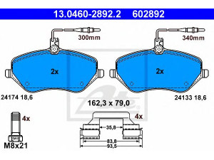 ATE 13.0460-2892.2 stabdžių trinkelių rinkinys, diskinis stabdys 
 Techninės priežiūros dalys -> Papildomas remontas
4252 94, 4254 11, 4254 80, 4254 A0