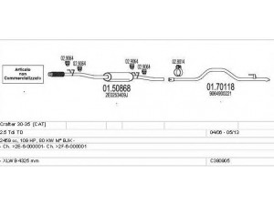 MTS C380905023167 išmetimo sistema 
 Išmetimo sistema -> Išmetimo sistema, visa