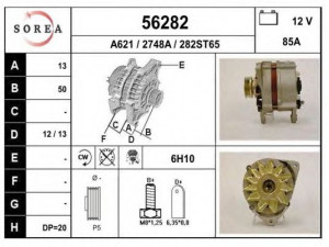 EAI 56282 kintamosios srovės generatorius 
 Elektros įranga -> Kint. sr. generatorius/dalys -> Kintamosios srovės generatorius
46000356, 7315310