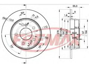 FREMAX BD-0412 stabdžių diskas 
 Stabdžių sistema -> Diskinis stabdys -> Stabdžių diskas
124 423 0512, 210 423 0412, 210 423 0912