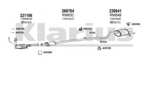 KLARIUS 720710E išmetimo sistema 
 Išmetimo sistema -> Išmetimo sistema, visa