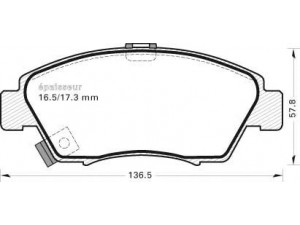 MGA 343 stabdžių trinkelių rinkinys, diskinis stabdys 
 Techninės priežiūros dalys -> Papildomas remontas
45022504V10, 45022S5AJ00, 45022S5BE00