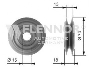 FLENNOR FU20998 kreipiantysis skriemulys, V formos diržas 
 Diržinė pavara -> V formos diržas/komplektas -> Nukreipiamasis skriemulys
068260940, 068260940