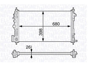 MAGNETI MARELLI 350213141200 radiatorius, variklio aušinimas 
 Aušinimo sistema -> Radiatorius/alyvos aušintuvas -> Radiatorius/dalys
1 30 0288, 13 24 1722, 1300288