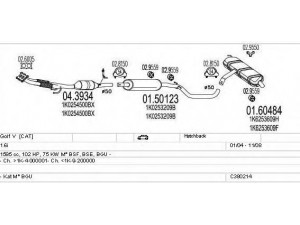 MTS C380214003021 išmetimo sistema 
 Išmetimo sistema -> Išmetimo sistema, visa