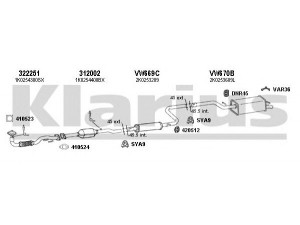 KLARIUS 931329U išmetimo sistema 
 Išmetimo sistema -> Išmetimo sistema, visa