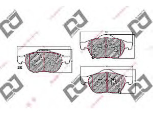 DJ PARTS BP1607 stabdžių trinkelių rinkinys, diskinis stabdys 
 Techninės priežiūros dalys -> Papildomas remontas
04465-05050, 04465-05070, 04465-05080