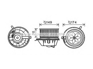 AVA QUALITY COOLING VW8342 elektrovariklis, vidinis pūtiklis 
 Šildymas / vėdinimas -> Orpūtė/dalys
1K1819015, 1K1819015C, 1K1819015E