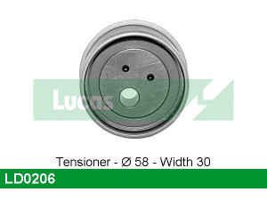 LUCAS ENGINE DRIVE LD0206 įtempiklio skriemulys, paskirstymo diržas