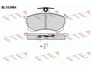 FTE BL1529B4 stabdžių trinkelių rinkinys, diskinis stabdys 
 Techninės priežiūros dalys -> Papildomas remontas
MR 249 240, MR 290 240, MR 389 519