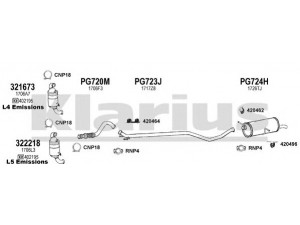 KLARIUS 631199U išmetimo sistema 
 Išmetimo sistema -> Išmetimo sistema, visa