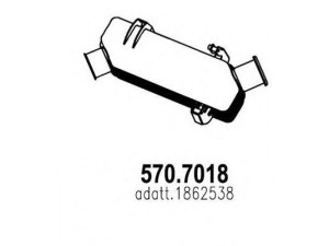 ASSO 570.7018 vidurinis / galinis duslintuvas 
 Išmetimo sistema -> Duslintuvas
1548560, 1852049