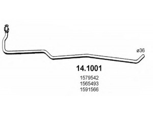 ASSO 14.1001 išleidimo kolektorius 
 Išmetimo sistema -> Išmetimo vamzdžiai
1564205, 1565493, 1579452, 1579542