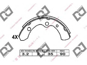 DJ PARTS BS1064 stabdžių trinkelių komplektas 
 Techninės priežiūros dalys -> Papildomas remontas
4741087201000, 4741087202000, 4741087203000
