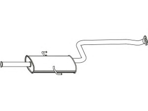 FENNO P2955 vidurinis duslintuvas 
 Išmetimo sistema -> Duslintuvas
28700-17300