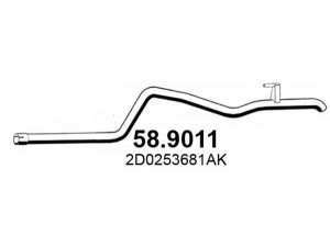 ASSO 58.9011 išleidimo kolektorius 
 Išmetimo sistema -> Išmetimo vamzdžiai
2D0253681AK