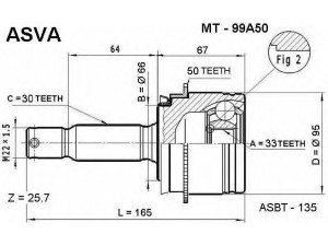 ASVA MT-99A50 jungčių komplektas, kardaninis velenas 
 Ratų pavara -> Sujungimai/komplektas
MR528640, MR528641, MR453383, MR453384
