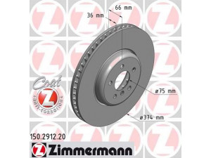 ZIMMERMANN 150.2912.20 stabdžių diskas 
 Stabdžių sistema -> Diskinis stabdys -> Stabdžių diskas
3411 6 785 675