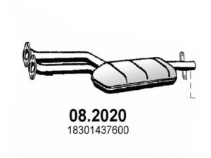 ASSO 08.2020 priekinis duslintuvas 
 Išmetimo sistema -> Duslintuvas
18107502074, 18301437600