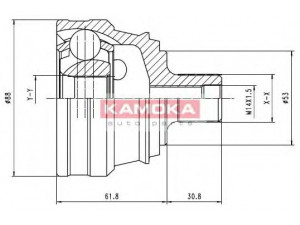 KAMOKA 6276 jungčių komplektas, kardaninis velenas 
 Ratų pavara -> Sujungimai/komplektas
893 498 099 F, 893 498 099 H