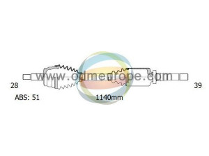 ODM-MULTIPARTS 18-292051 kardaninis velenas 
 Ratų pavara -> Kardaninis velenas
7701473013, 8200052423, 8200169272