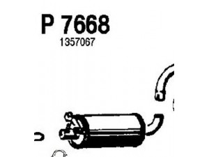 FENNO P7668 vidurinis duslintuvas 
 Išmetimo sistema -> Duslintuvas
1219269, 1357067