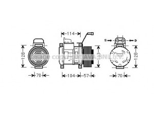 AVA QUALITY COOLING MEK190 kompresorius, oro kondicionierius 
 Oro kondicionavimas -> Kompresorius/dalys
5412300011, 5412301011
