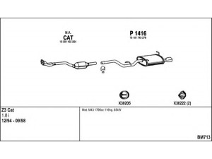 FENNO BM713 išmetimo sistema 
 Išmetimo sistema -> Išmetimo sistema, visa