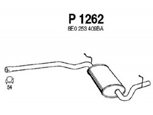 FENNO P1262 vidurinis duslintuvas 
 Išmetimo sistema -> Duslintuvas
8E0253409BA