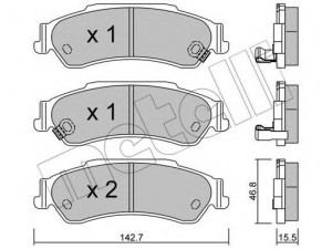 METELLI 22-0722-0 stabdžių trinkelių rinkinys, diskinis stabdys 
 Techninės priežiūros dalys -> Papildomas remontas
18025475, 18026156, 18029843, 18043873