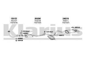 KLARIUS 720182E išmetimo sistema 
 Išmetimo sistema -> Išmetimo sistema, visa