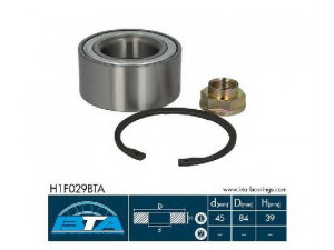 BTA H1F029BTA rato guolio komplektas 
 Ašies montavimas/vairavimo mechanizmas/ratai -> Rato stebulė/montavimas -> Rato guolis
4344080G00
