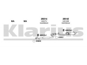 KLARIUS 420107E išmetimo sistema 
 Išmetimo sistema -> Išmetimo sistema, visa