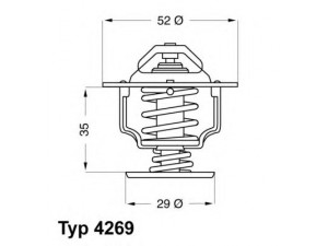 WAHLER 4269.78D termostatas, aušinimo skystis 
 Aušinimo sistema -> Termostatas/tarpiklis -> Thermostat
19300-PE0-013, 19300-PE0-024, 19300-PLZ-004
