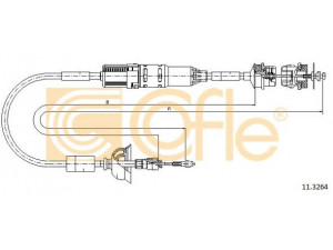COFLE 11.3264 sankabos trosas 
 Dviratė transporto priemonės -> Kabeliai ir tachometro velenaai -> Sankabos trosas
2150G2, 2150G5, 9618266280