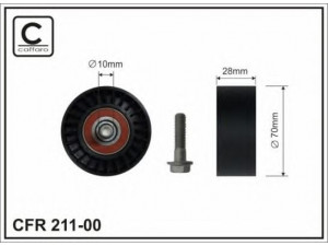 CAFFARO 211-00 kreipiantysis skriemulys, V formos rumbuotas diržas 
 Diržinė pavara -> V formos rumbuotas diržas/komplektas -> Laisvasis/kreipiamasis skriemulys
25287-27000, 25287-27001, 25287-27400