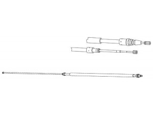 KAWE PU02235 trosas, stovėjimo stabdys 
 Stabdžių sistema -> Valdymo svirtys/trosai
474646, 474646
