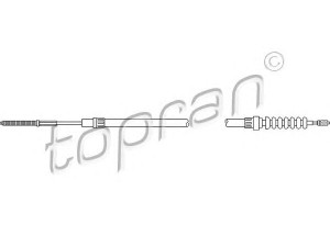 TOPRAN 110 163 trosas, stovėjimo stabdys 
 Stabdžių sistema -> Valdymo svirtys/trosai
3A0 609 721C