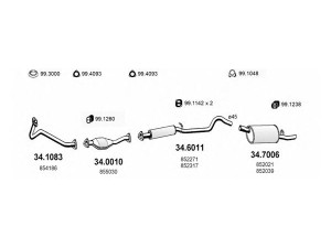 ASSO ART1680 išmetimo sistema 
 Išmetimo sistema -> Išmetimo sistema, visa