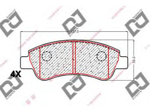 DJ PARTS BP1972 stabdžių trinkelių rinkinys, diskinis stabdys 
 Techninės priežiūros dalys -> Papildomas remontas
425240, 425342