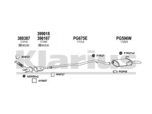 KLARIUS 630940U išmetimo sistema 
 Išmetimo sistema -> Išmetimo sistema, visa