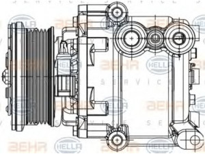 HELLA 8FK 351 334-331 kompresorius, oro kondicionierius 
 Oro kondicionavimas -> Kompresorius/dalys
1 514 844, 1 521 938, 1 526 271