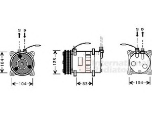 VAN WEZEL 5900K052 kompresorius, oro kondicionierius 
 Oro kondicionavimas -> Kompresorius/dalys
3513066, 8603374