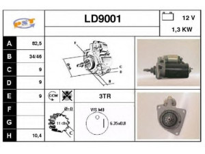 SNRA LD9001 starteris 
 Elektros įranga -> Starterio sistema -> Starteris